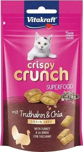 Vitakraft Katzenfutter Crispy Crunch mit Truthahn und Chia