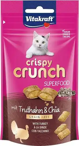 Vitakraft Katzenfutter Crispy Crunch mit Truthahn und Chia