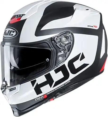 Motorradhelm HJC RPHA 70 BALIUS MC10SF in Schwarz/Weiß, Größe L