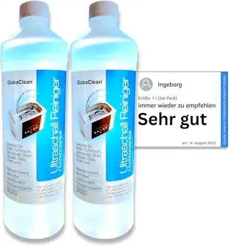Ultraschallreiniger-Flüssigkeit GlobaClean für Ultraschallgeräte 2er Pack