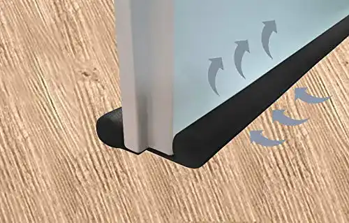 Zugluftstopper Vanorell, 3 zuschneidbare Rollen, 95 cm, schwarz