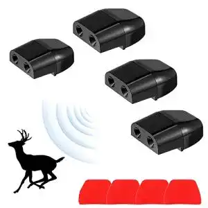 Wildwarner Exbrith 4 Stück Auto Hirsch Warnung und Hirschpfeife