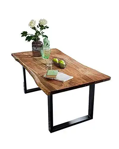 Esstisch mit Baumkante SAM Quarto 200×100 cm aus Akazienholz