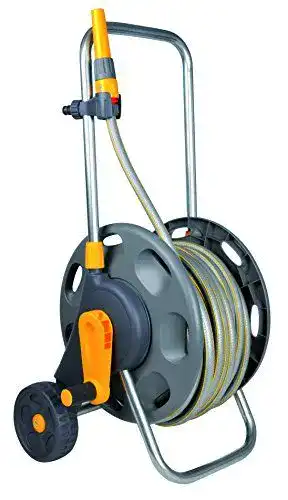 Schlauchwagen Hozelock Plus 50 Meter (Ø 12,5 mm) montiert