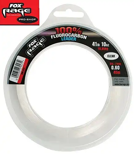 Vorfachschnur Fox Rage Fluorocarbon Leaders 0,60mm 18,89kg Tragkraft