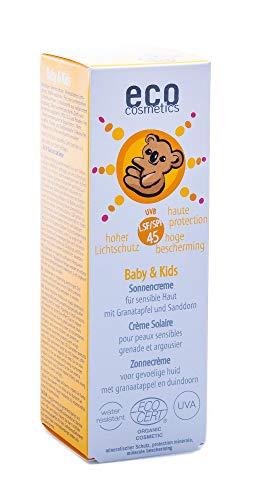 Mineralische Sonnencreme von Eco Cosmetics für Babys, LSF 45, 50 ml