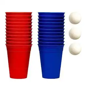 Bierpong Becher Set Innoneeds mit 22 wiederverwendbaren Hartplastikbechern