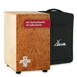Cajon Xdrum Peruana Hard Wood mit Tasche und verstellbaren Gurten