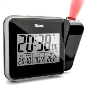 Mebus Funkwecker mit Projektionsfunktion und Thermometer