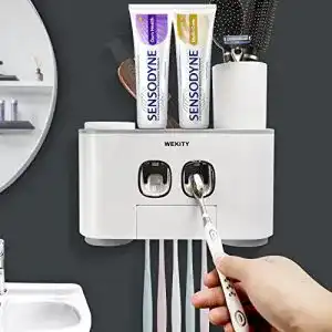 Zahnpastaspender Wekity Zahnbürstenhalter mit Wandmontage