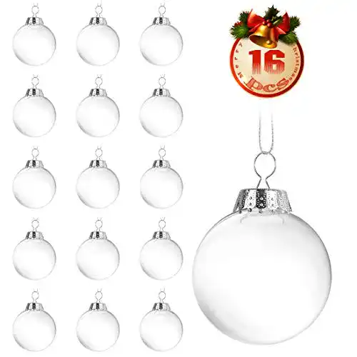 Befüllbare Weihnachtskugeln O-Kinee im Set mit 16 Stück