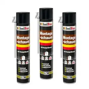 Bauschaum Isolbau B2 Montageschaum Adapter-Schaum 3 x 750 ml