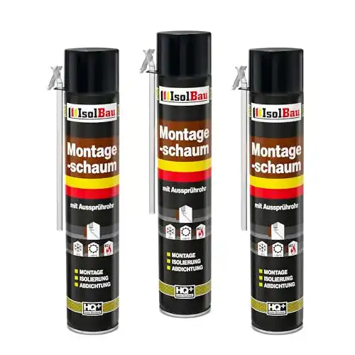 Bauschaum Isolbau B2 Montageschaum Adapter-Schaum 3 x 750 ml