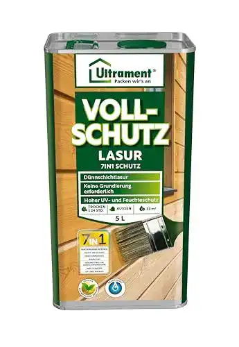 Holzschutzfarbe Ultrament Vollschutz-Lasur 7-in-1 in Palisander