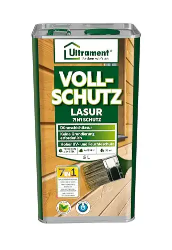 Holzschutzfarbe Ultrament Vollschutz-Lasur 7-in-1 in Palisander