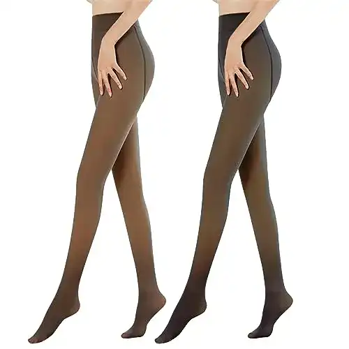 Gefütterte Leggings für Damen von Vertvie Winterstrumpfhose mit Fleece