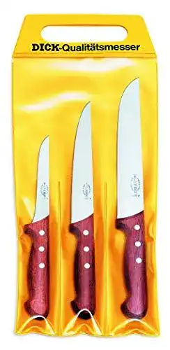Fleischermesser-Set F. DICK 3-teilig mit Holzgriffen