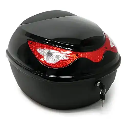 Wiltec Top Case 380x400x300 mm, 22 L, schwarz für Roller und Motorrad