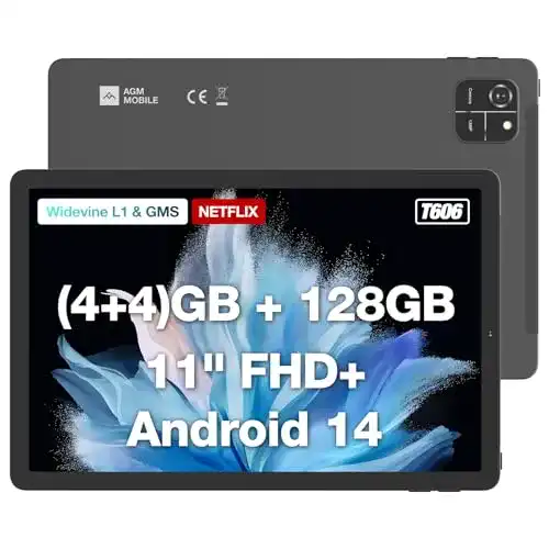 AGM PAD T1 Tablet mit 128 GB Speicher und Android 14