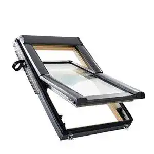 Roto Dachfenster Schwingfenster aus Holz Designo R68C mit Eindeckrahmen