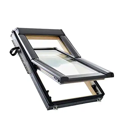 Roto Dachfenster Schwingfenster aus Holz Designo R68C mit Eindeckrahmen