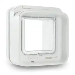 SureFlap DualScan Katzenklappe mit Chip-Technologie in Weiß