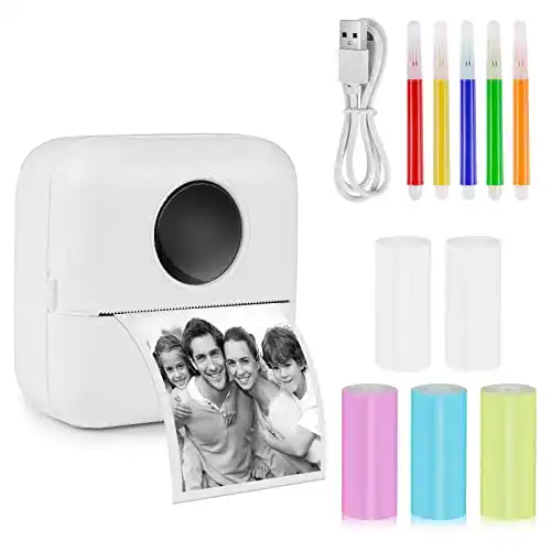 GuKKK Mini Fotodrucker Mobiler und Tragbarer Drahtloser Drucker