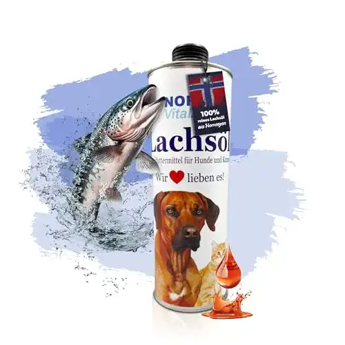 NordicVital Lachsöl für Hunde – 1 Liter Premium Fischöl