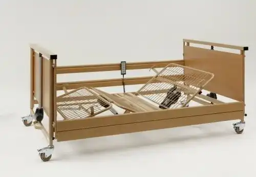 Pflegebett Burmeier Allura II 120 mit Holzseitengitter
