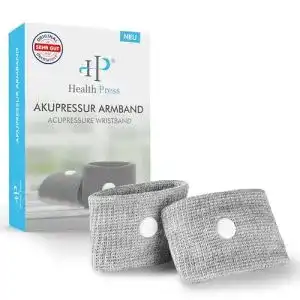 Mittel gegen Seekrankheit: Health Press Akupressur Armband Set (2 Stück)