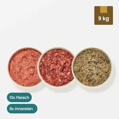 BARF Hundefutter 9 kg Paket für erwachsene Hunde von Haustierkost