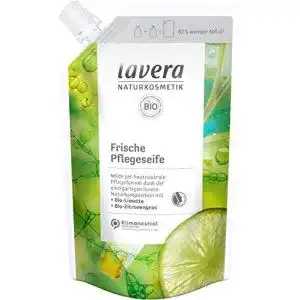Flüssigseife Nachfüllpack von Lavera im praktischen Nachfüllbeutel