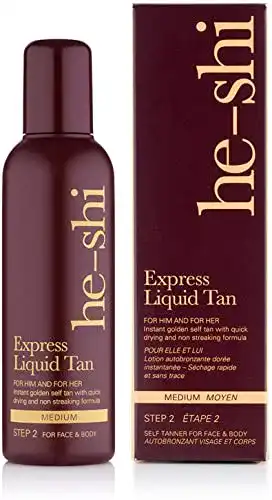 He-Shi Express Liquid Tan Selbstbräuner für Körper und Gesicht