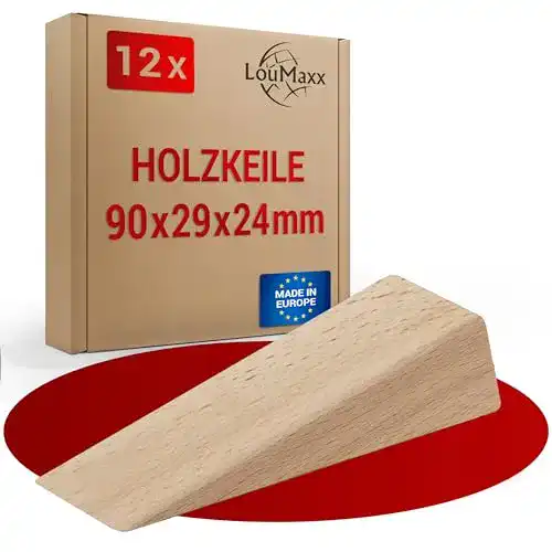 Holzkeile Loumaxx 12er Set aus Buche/Esche Türkeile und Montagekeile