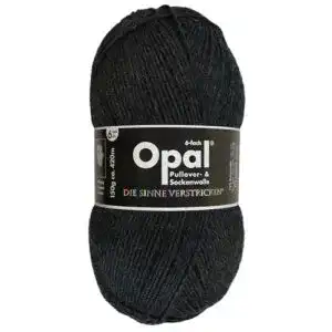 Opal Strumpfwolle Uni 6-Fach 150g in Anthrazit 5303