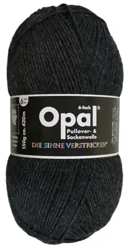 Opal Strumpfwolle Uni 6-Fach 150g in Anthrazit 5303