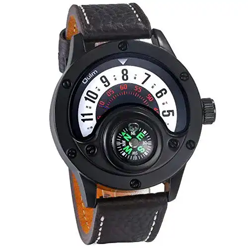Uhr mit Kompass von JewelryWe Herrenuhr Analog Quarz