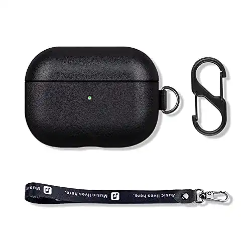 Haobobro Leder AirPods Pro Hülle mit Clip und Schlüsselband