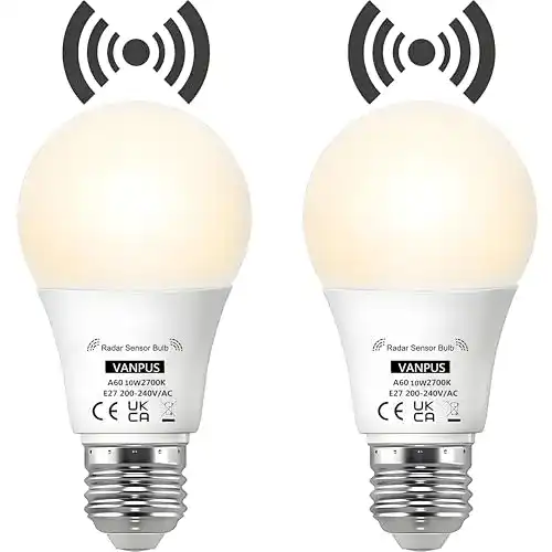 Glühbirne mit Bewegungsmelder – Vanpus LED-Lampe mit Radar-Sensor