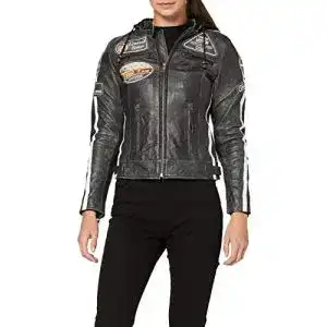 Motorradjacke für Damen Urban 5884 mit Protektoren aus Lammleder