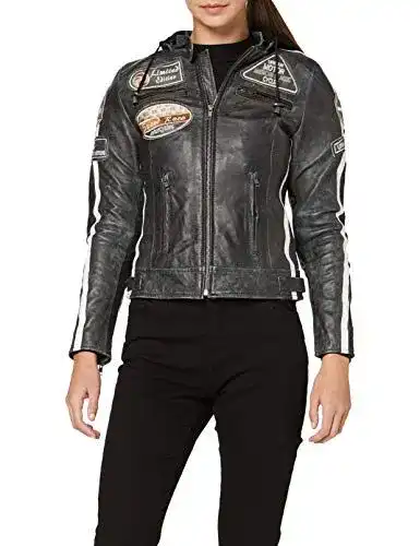 Motorradjacke für Damen Urban 5884 mit Protektoren aus Lammleder