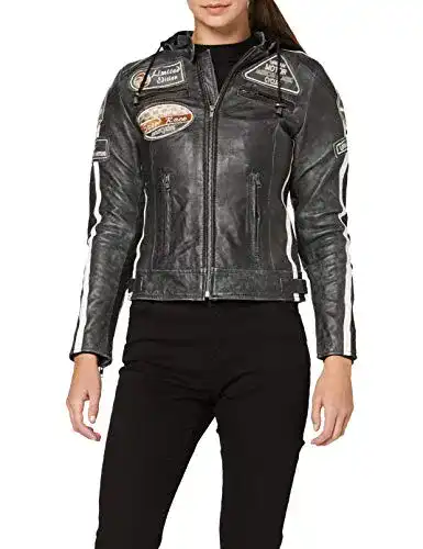 Motorradjacke für Damen Urban 5884 mit Protektoren aus Lammleder