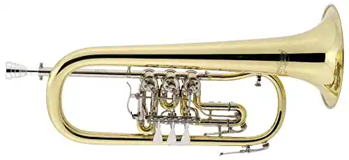 Flügelhorn Cerveny B aus Messing in Goldlackierung