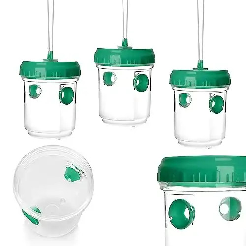 Wespenfalle BigDean 3er Set für draußen, grün, 9×13 cm, lebend