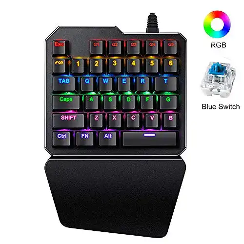 Einhand-Gaming-Tastatur von LexonElec mit mechanischen Tasten