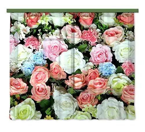 Fotogardinen AG Design Gardine/Vorhang FCS 7408, Rosen, 280 x 245 cm
