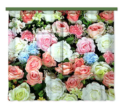 Fotogardinen AG Design Gardine/Vorhang FCS 7408, Rosen, 280 x 245 cm