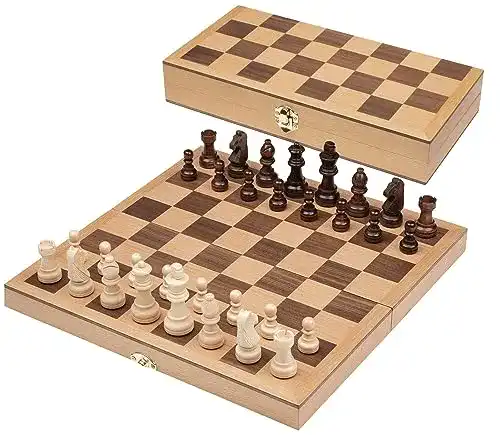 Schachbrett Philos 2708 – Schachspiel mit Schachkassette und Holzmaterial