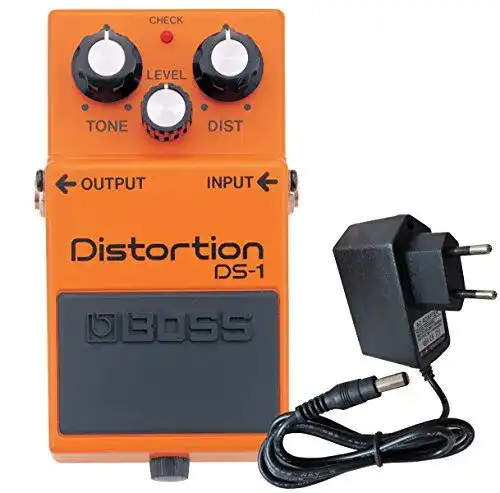 Overdrive-Pedal Boss DS-1 Distortion Pedal mit 9V Netzteil
