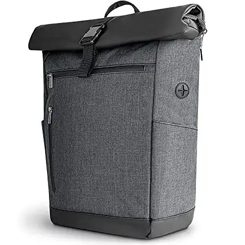 Wenter.S Rolltop Rucksack – Großer Kurier-Rucksack in Anthrazit